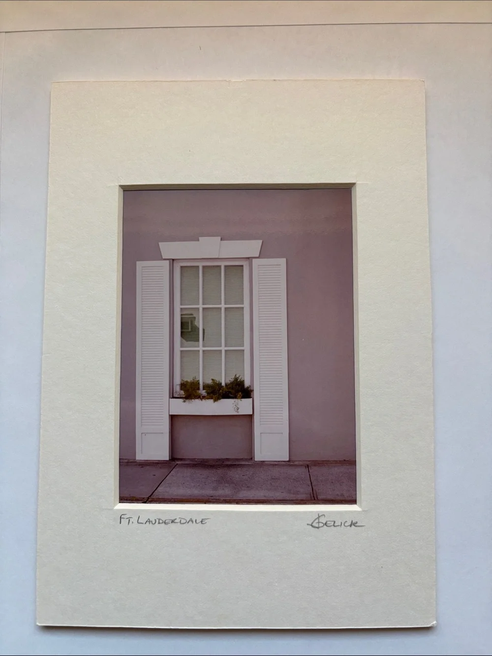 Soft Mauve Window Framed Print — Elegant Home Accent